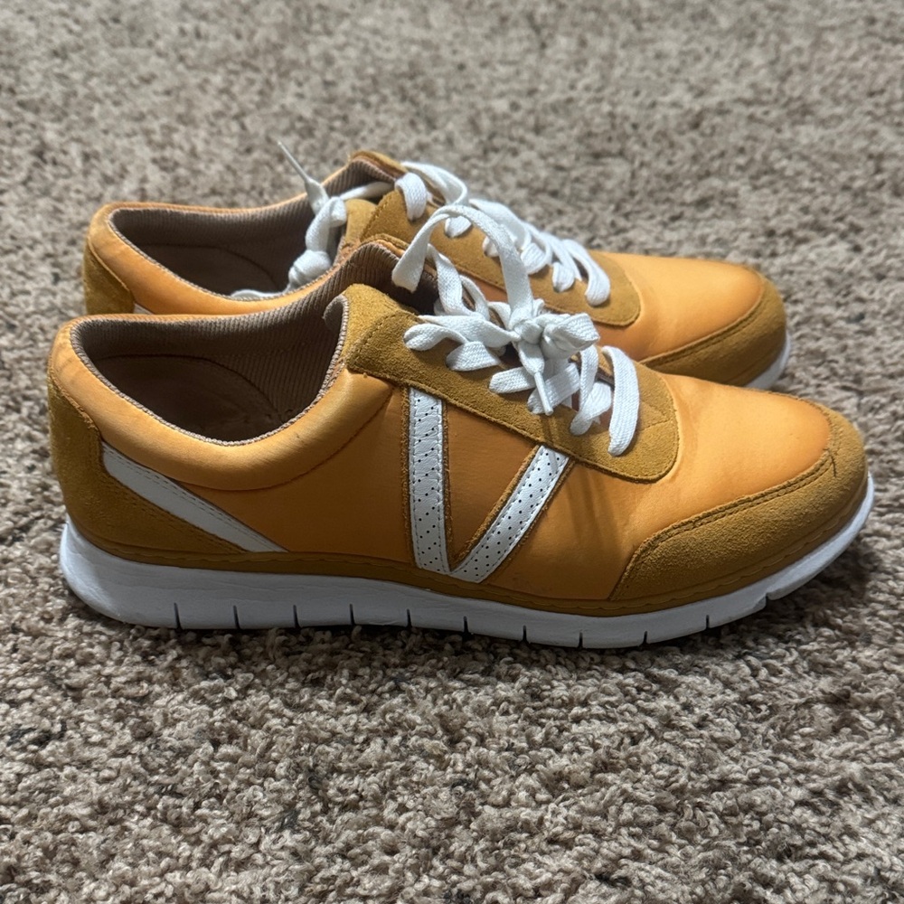 Vionic Women's Yellow and White Sneakers Size 10